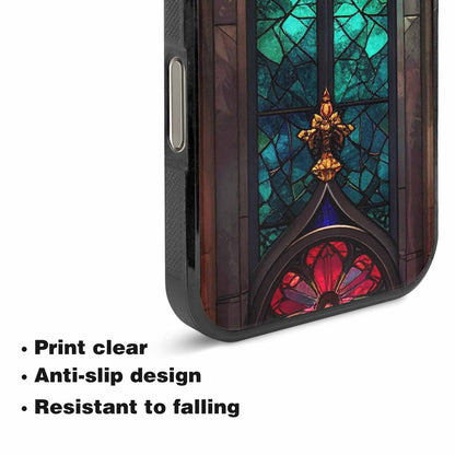 iPhone 16 Pro Max Case — Stained Glass Cathedral Custom, Custom Printed Phone Case