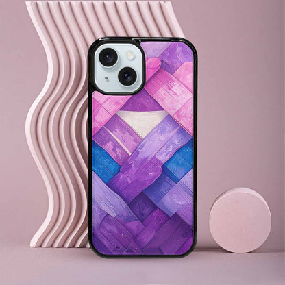 iPhone 15 Case — Bisexual Flag Color Theme Small Rainbow, Custom Designed Case Cover