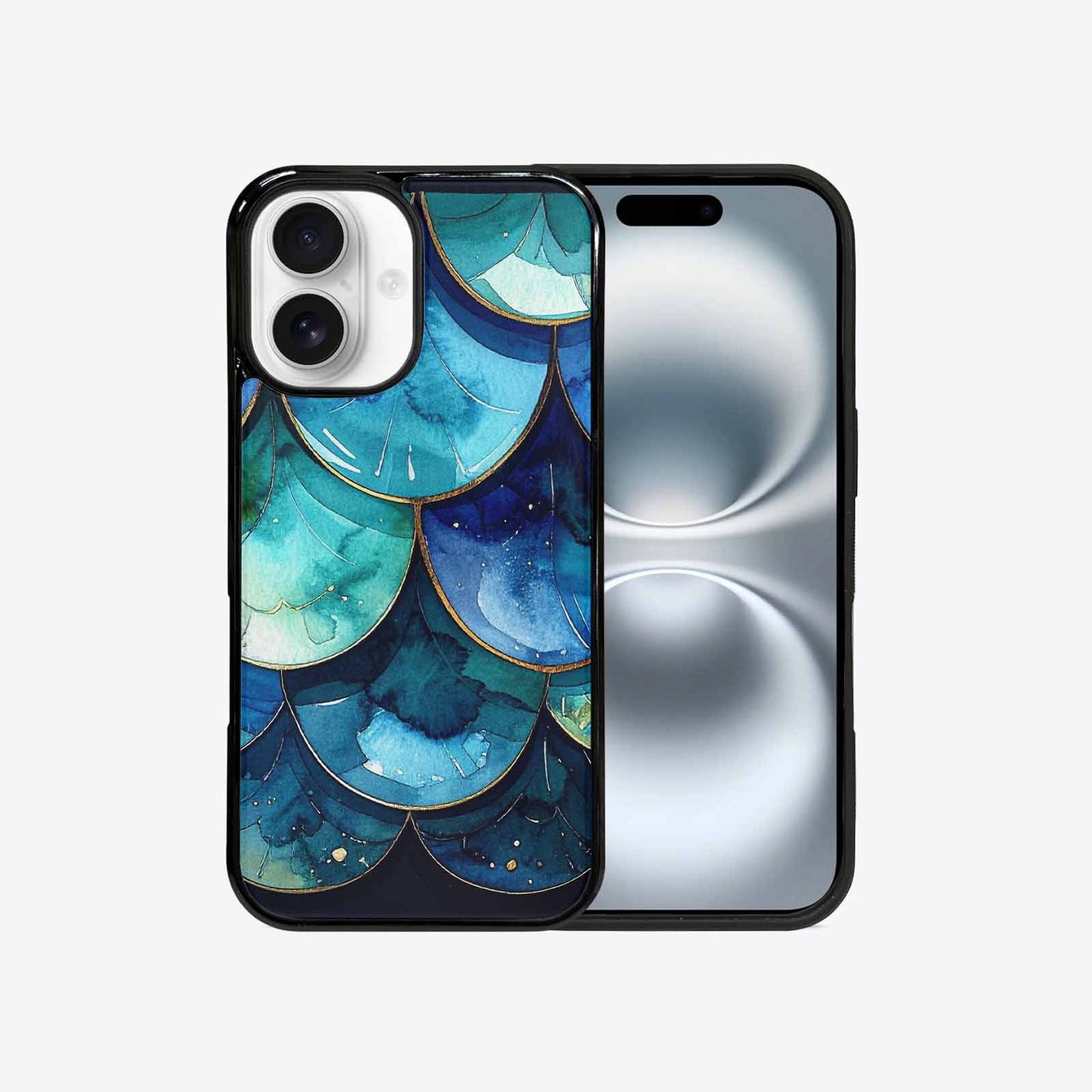 iPhone 16 Case — Mermaid Scale Art Pattern, Custom Designed Case Cover