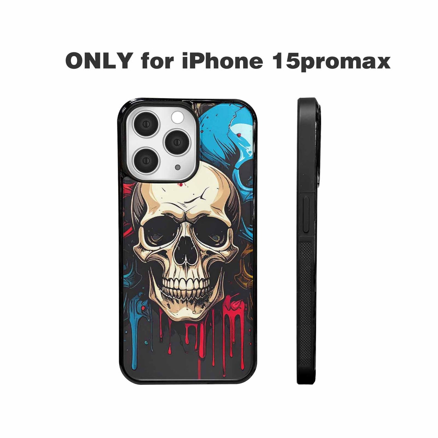 iPhone 15 Pro Max Case — Many Of Skulls Collage Overlapping Art, Original Design Phone Case