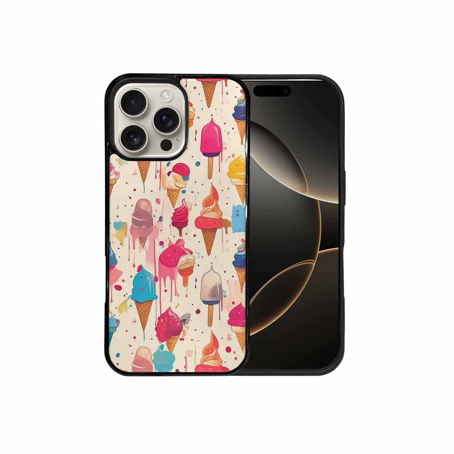 iPhone 16 Pro Max Case — Ice Cream Motif Ice Cream Motifs, Unique Phone Case Design