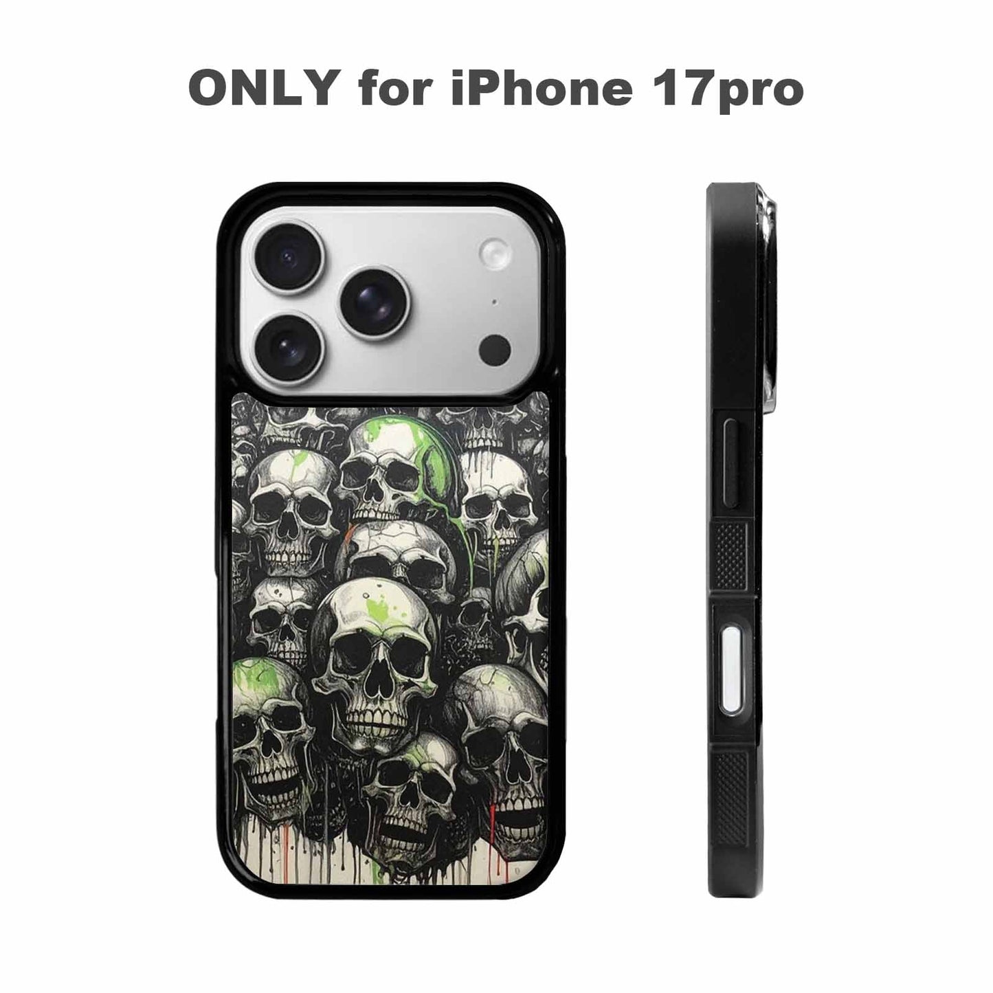 iPhone 17 Pro Case — Rainbow From Skulls Mouth Black Gothic, Custom Art Phone Cover