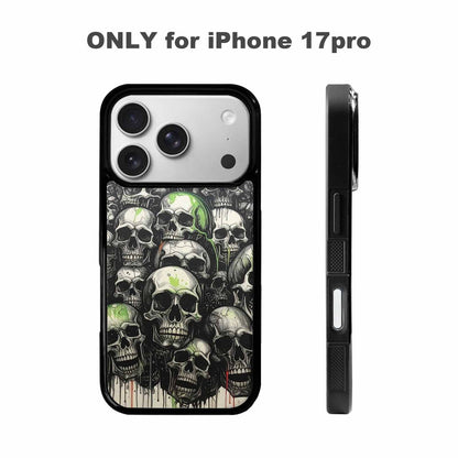 iPhone 17 Pro Case — Rainbow From Skulls Mouth Black Gothic, Custom Art Phone Cover