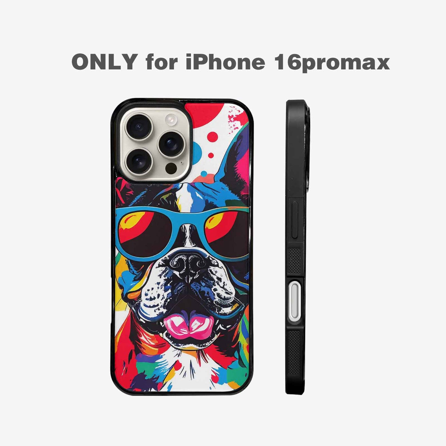 iPhone 16 Pro Max Case — French Bulldog Pop Art Pattern, Custom Designed Case Cover