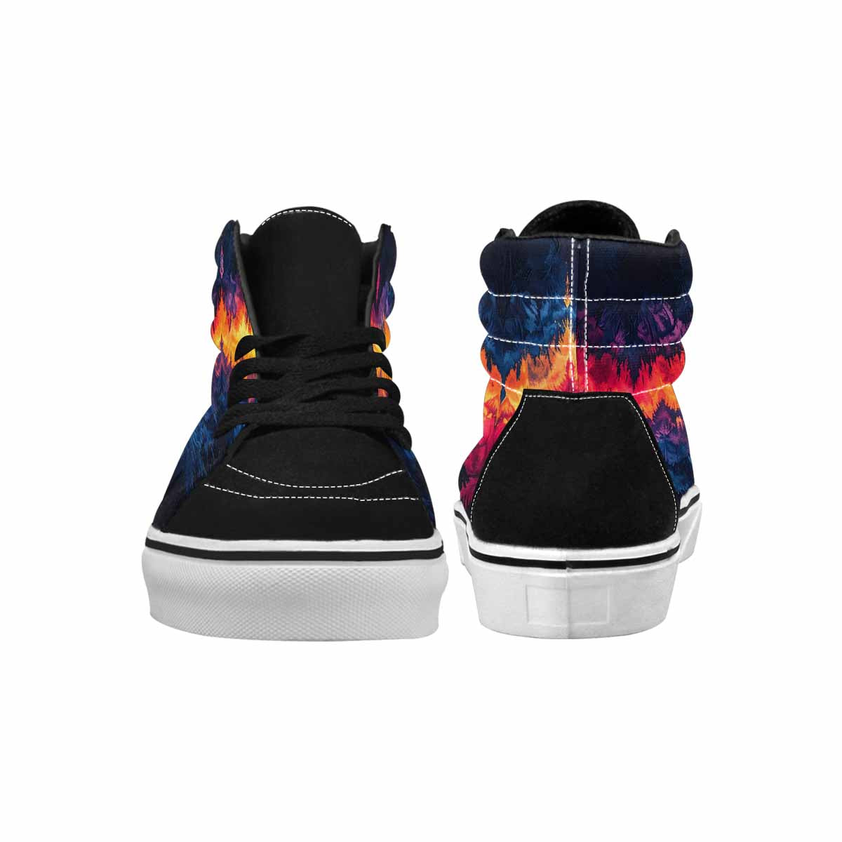 MEN'S Tie Dye Dark High Top Canvas Grunge Custom Sneakers