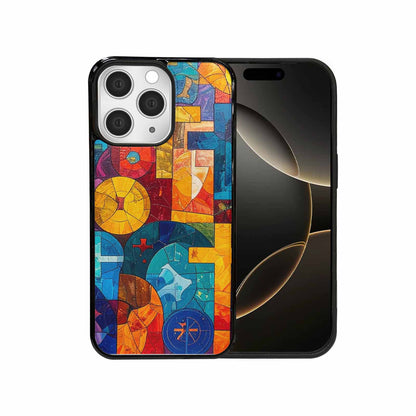 iPhone 15 Pro Max Case — Faith Cross And Faith Icons Pattern, Custom Print Case Cover