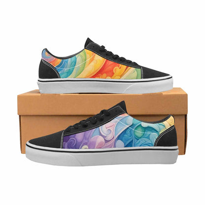 WOMEN'S Tie Lace-Up Canvas Melting Art Sneakers