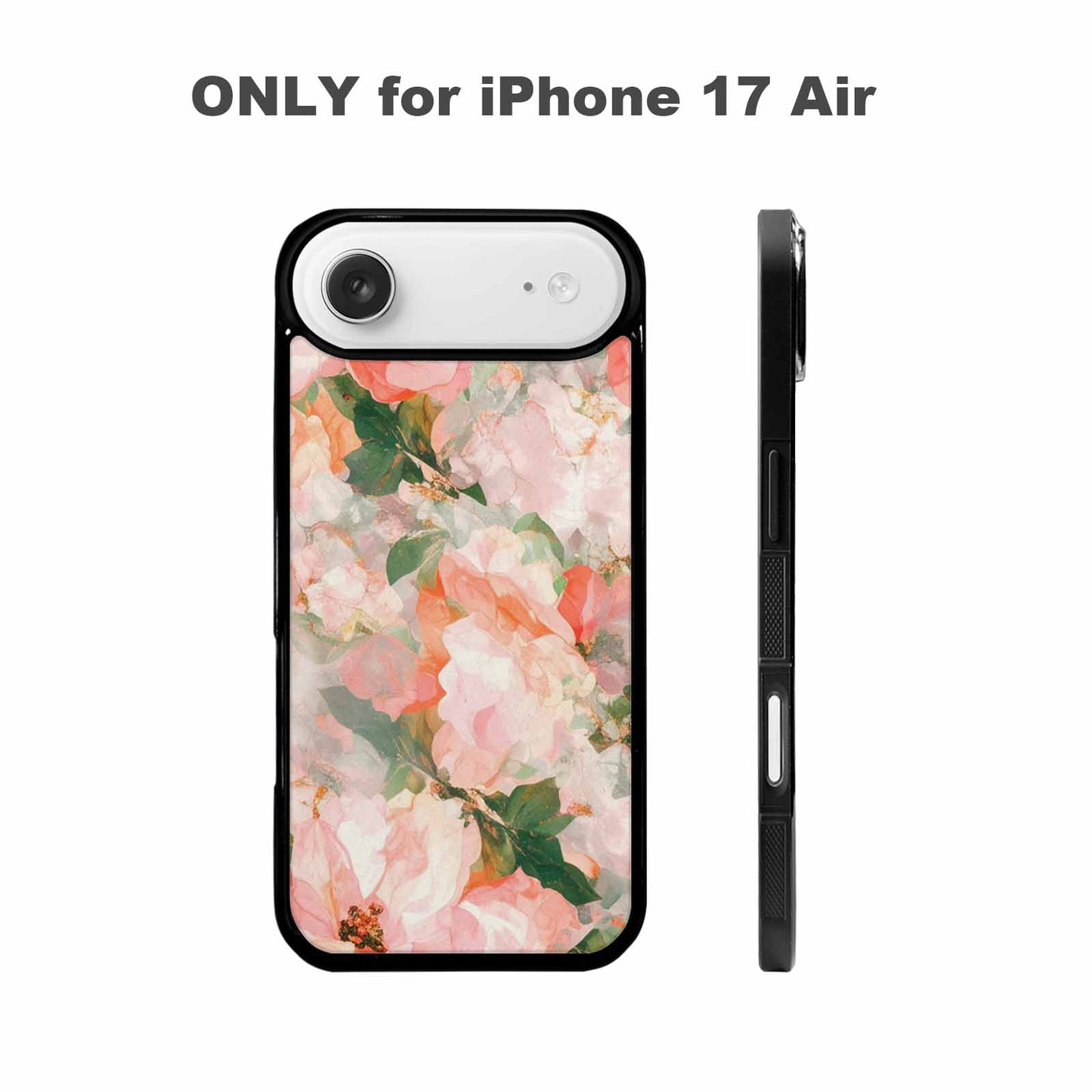 iPhone 17 Air Case — Marble Floral Art Seamless Pattern Floral, Personalized Phone Case