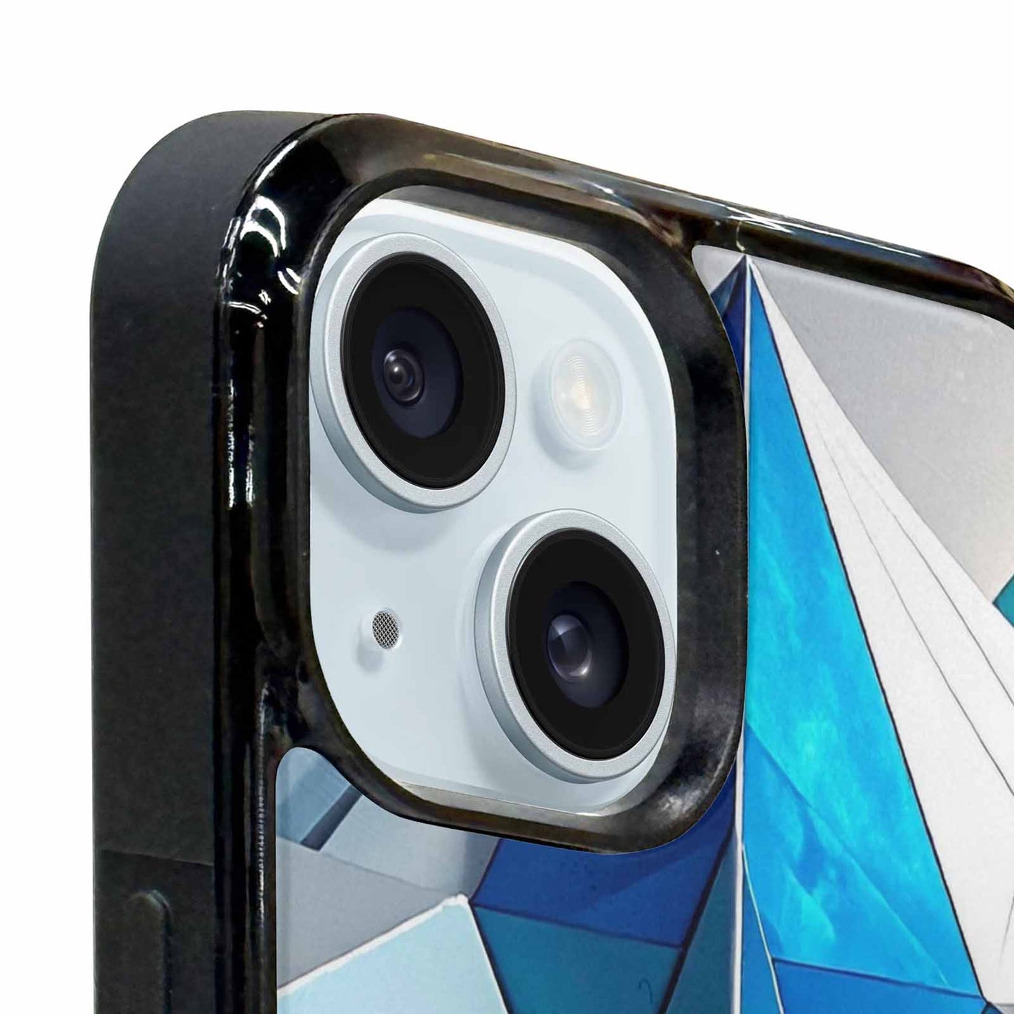 iPhone 15 Plus Case — Geometric Origami Art Pattern, Custom Art Phone Cover