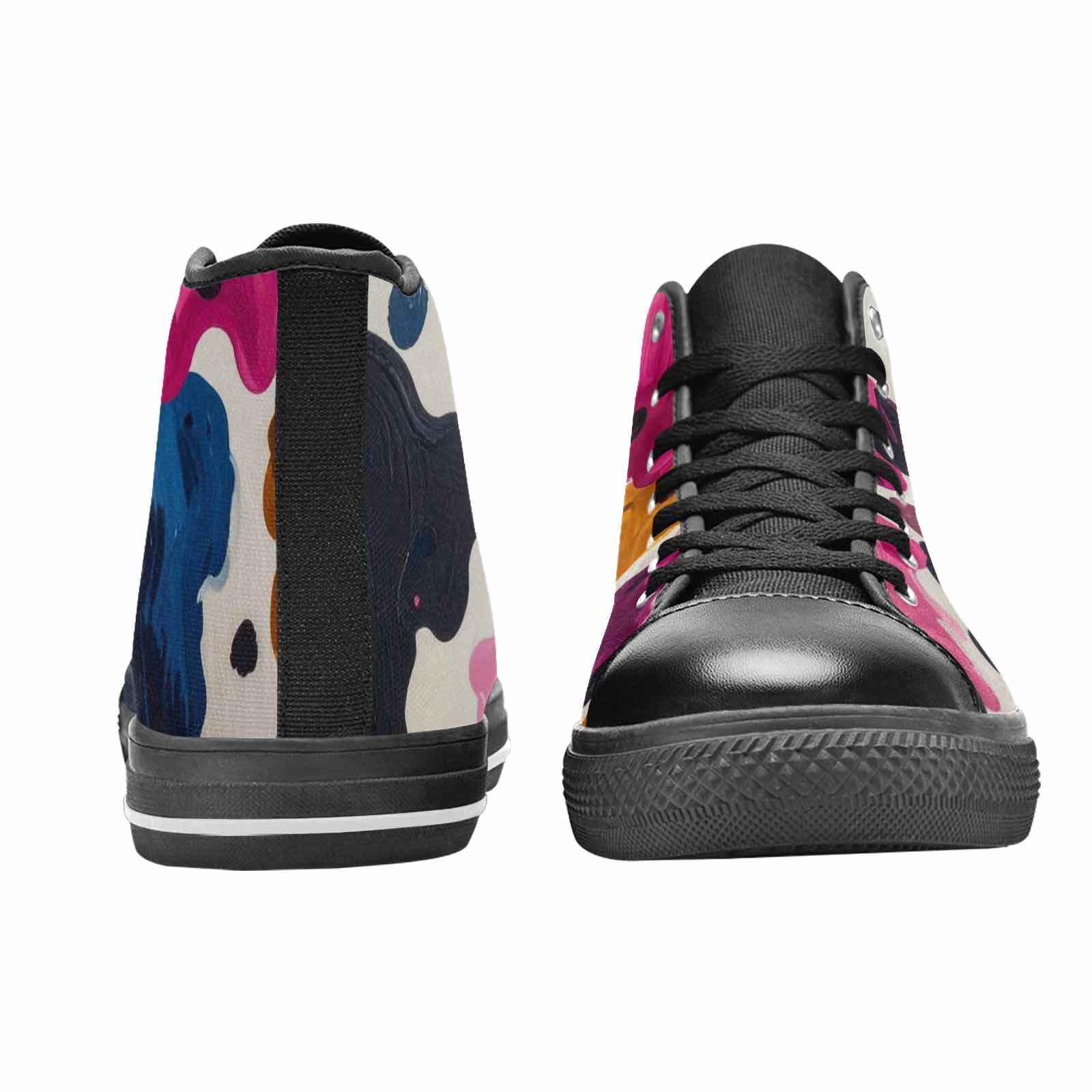 WOMEN'S Cow Animal Print High Top Canvas Y2K Custom Shoes