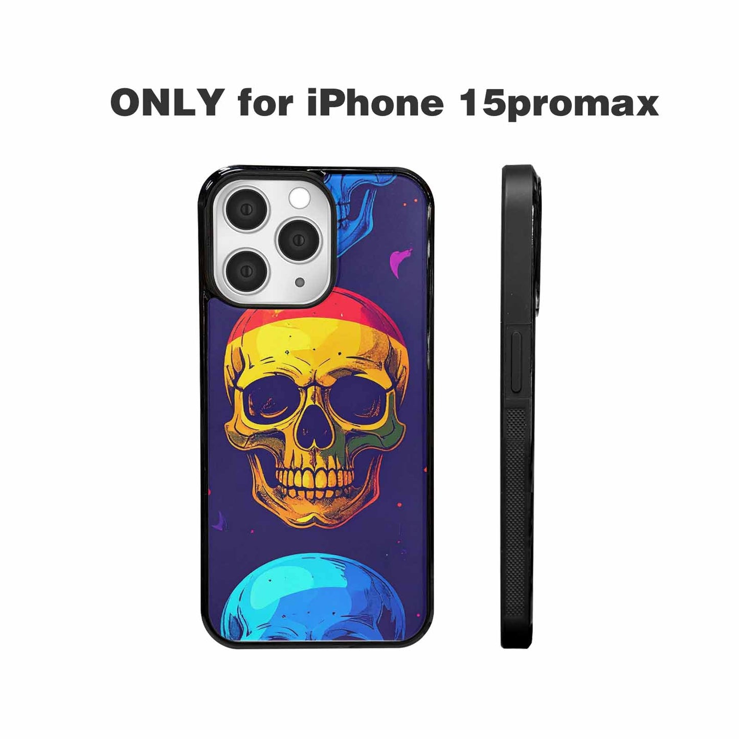 iPhone 15 Pro Max Case — Pride Flag Skulls Seamless Pattern Vibrant, Custom Designed Case Cover
