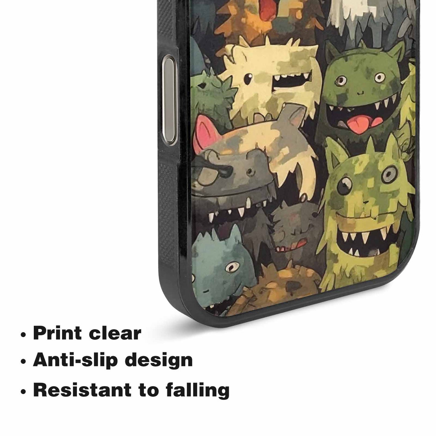 iPhone 16 Pro Case — Monsters Camomonsters Pattern D6o, Custom Art Phone Cover