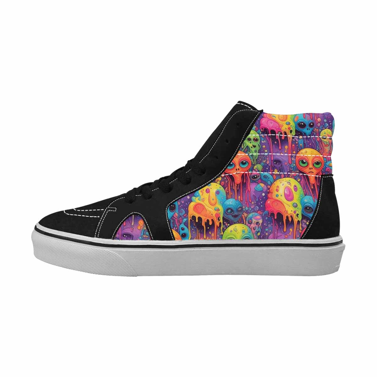 MEN'S Aliens  Tie Dye High Top Canvas Dreamlike Custom Shoes