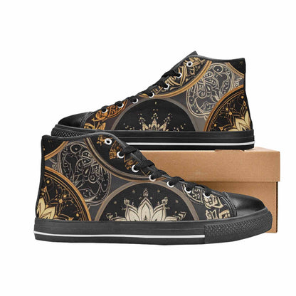 WOMEN'S Mandala High Top Canvas Grunge Custom Shoes
