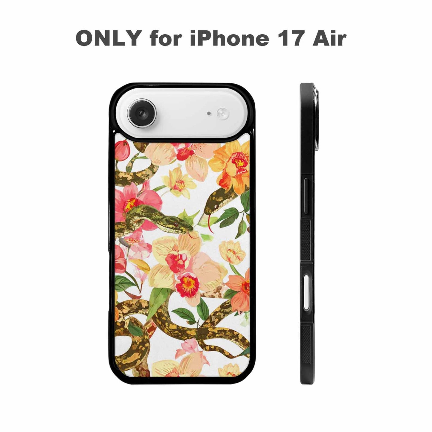 iPhone 17 Air Case — Snakes Print Floral Seamless Pattern Floral, Custom Designed Case Cover