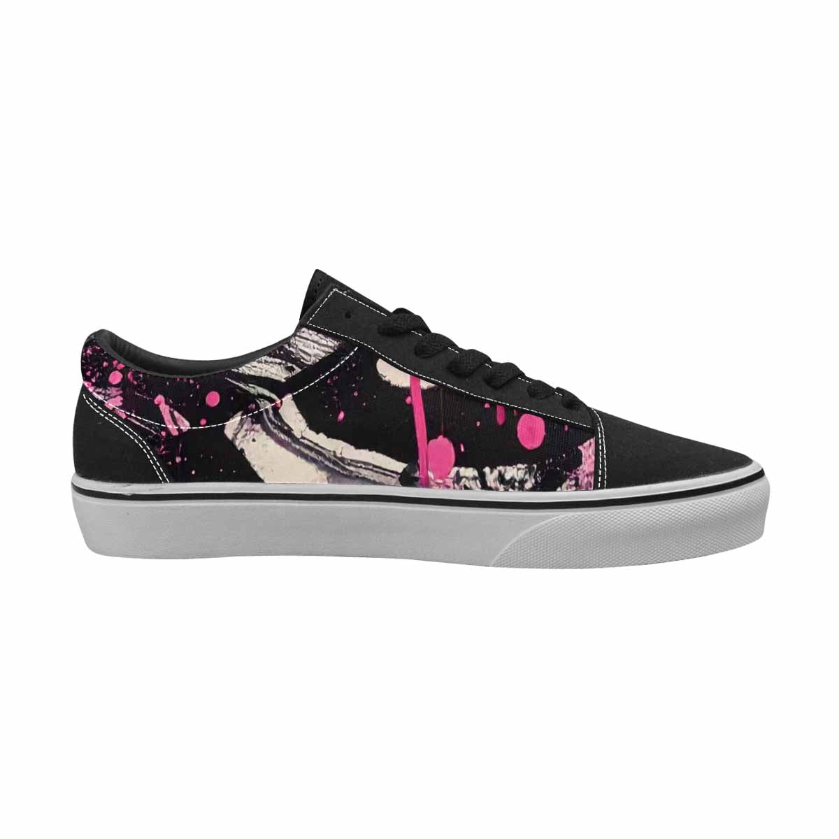 WOMEN'S Zebra Stripe Burst Lace-Up Canvas Neon Fantasy Shoes