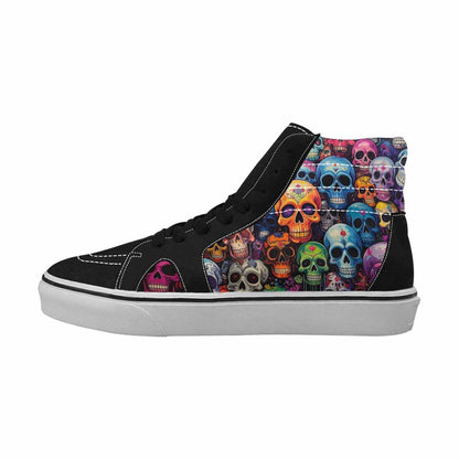 MEN'S Skulls (general) High Top Canvas Vivid Sneakers
