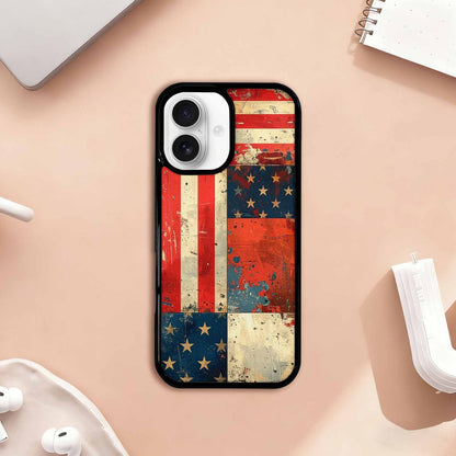 iPhone 17 Case — Small American Flag Stars Galaxy Space, Custom Phone Case