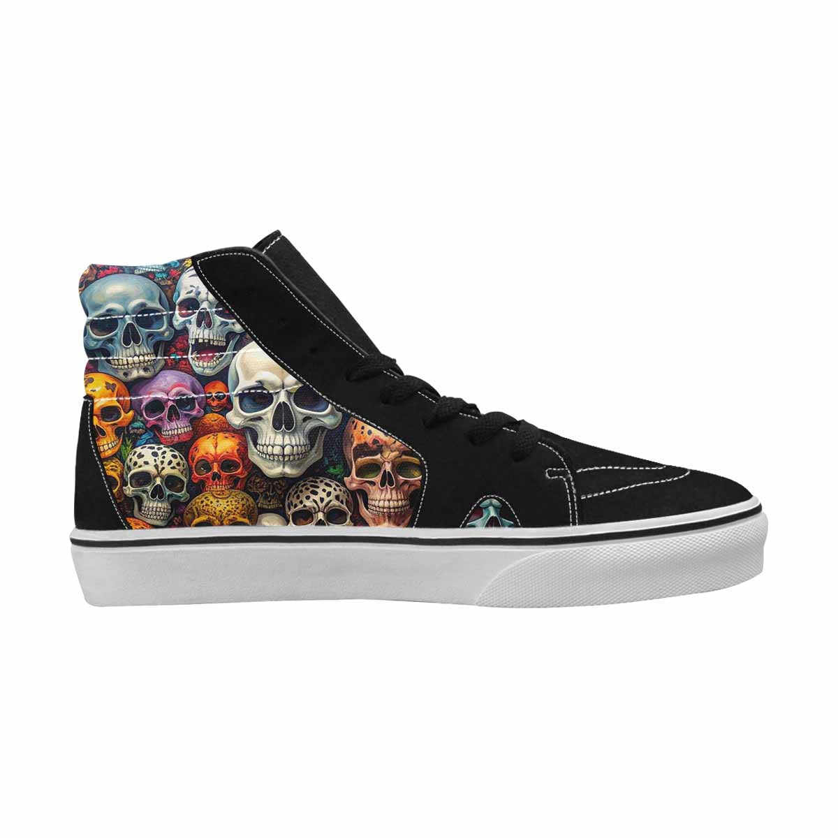 MEN'S Skulls High Top Canvas Cottagecore Sneakers