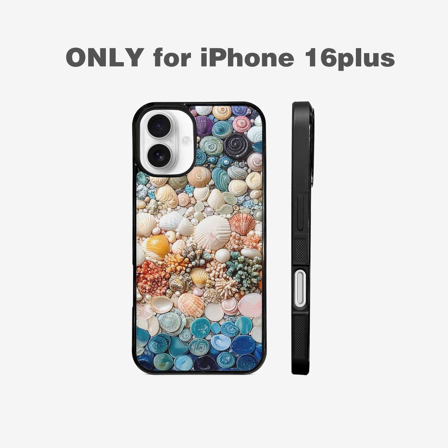 iPhone 16 Plus Case — Seashell Collage Seashell Collage Pattern Hundreds, Unique Phone Case Design