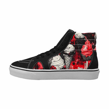 MEN'S Ice Cream Motif High Top Canvas Aesthetic Shoes