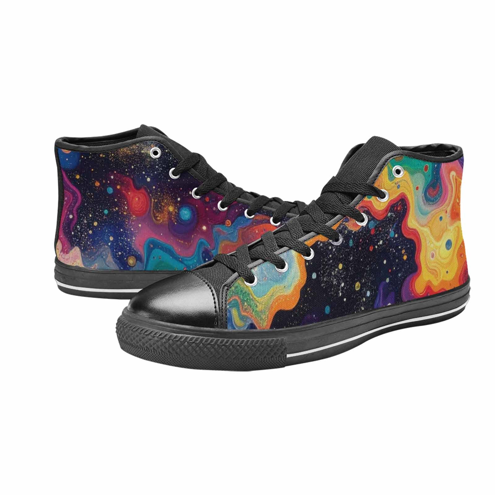 WOMEN'S Galaxy Art - High Top Canvas Surreal Custom Sneakers
