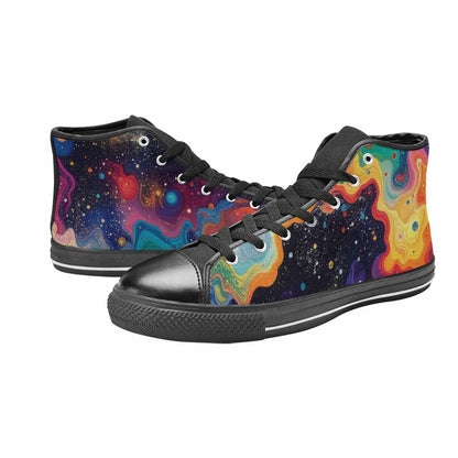 WOMEN'S Galaxy Art - High Top Canvas Surreal Custom Sneakers
