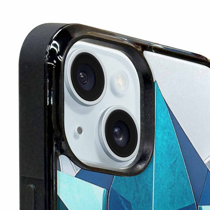 iPhone 15 Plus Case — Geometric Origami Art Pattern, Custom Print Case Cover