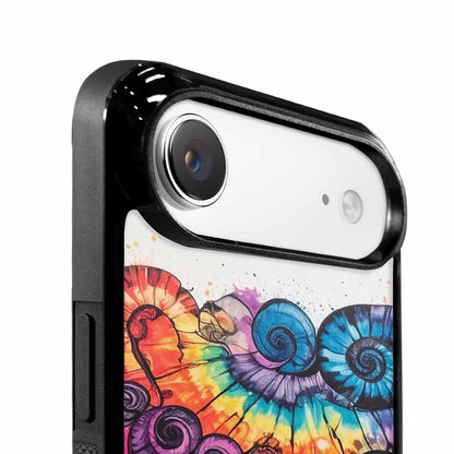 iPhone 17 Air Case — Tie Dye Swirls Black Pink Tie, Personalized Phone Case