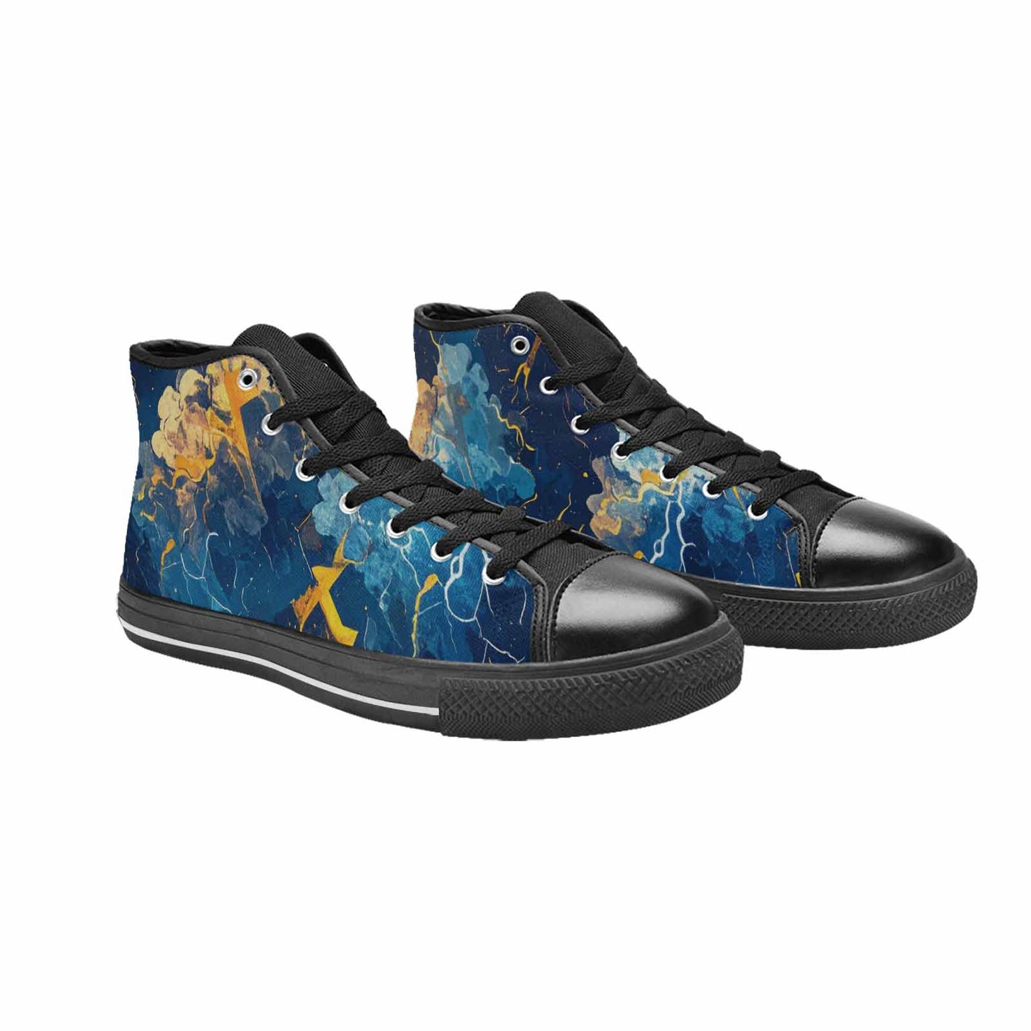 WOMEN'S Lightning Bolt High Top Canvas Vivid Sneakers