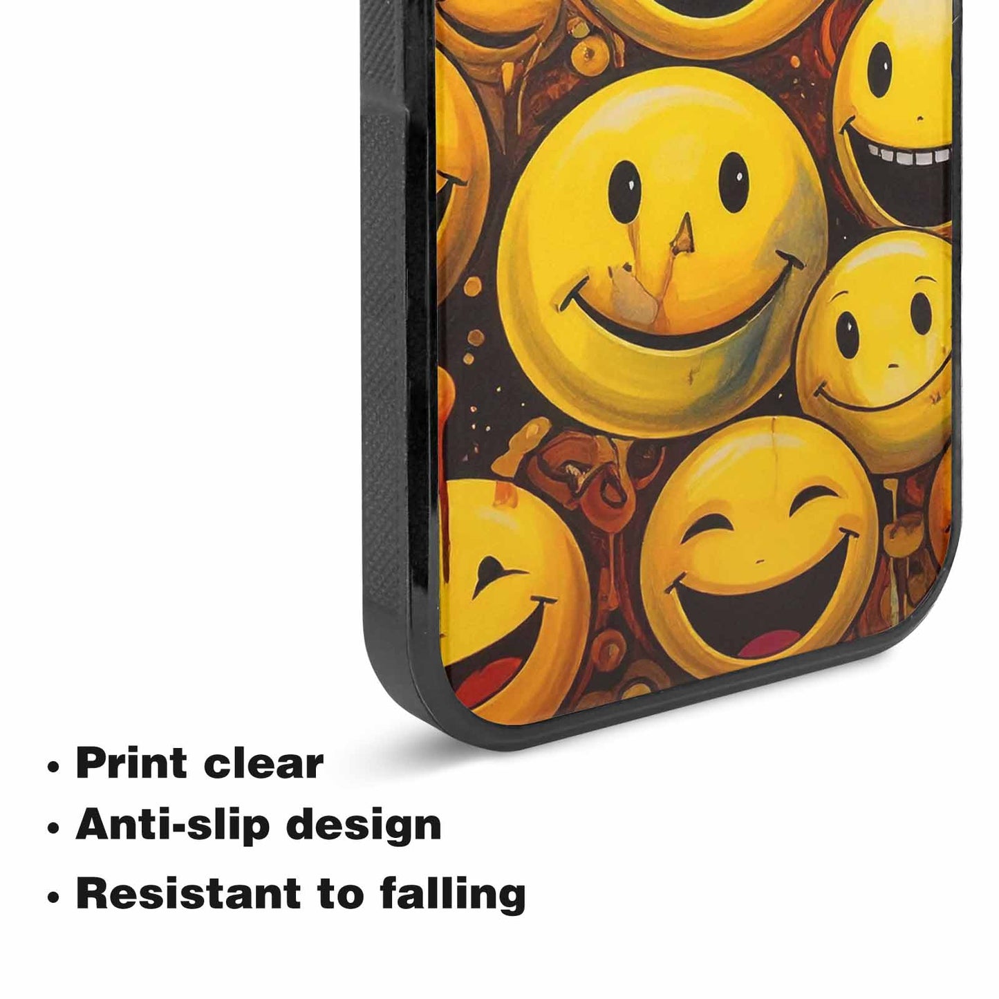 iPhone 15 Plus Case — Melting Moon Smiley Red Splatt Ipd, Custom Made Phone Cover