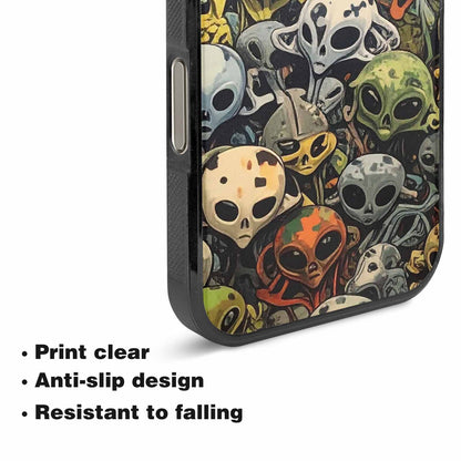 iPhone 16 Pro Case — Aliens Camo Aliens Pattern Hundreds Of, Custom Designed Case Cover