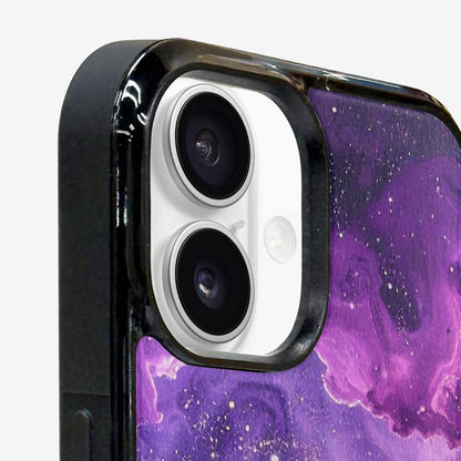 iPhone 16 Case — Purple Color Tones Nebula Texture With, Customized Protective Case