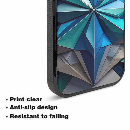 iPhone 15 Case — Geometric Origami Art Pattern, Custom Art Phone Cover