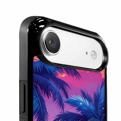 iPhone 17 Air Case — Chrome Bling Palm Tree Original Art, Custom Print Case Cover