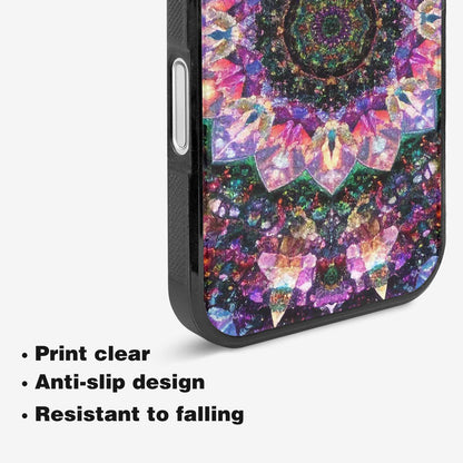 iPhone 16 Plus Case — Crystal Mandala Art Seamless Pattern Vibrant, Original Design Phone Case
