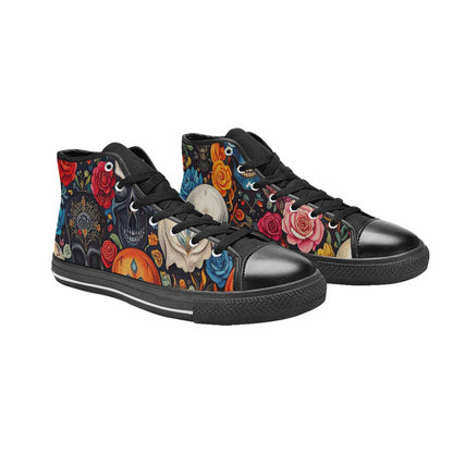 WOMEN'S Skull High Top Canvas Vivid Shoes