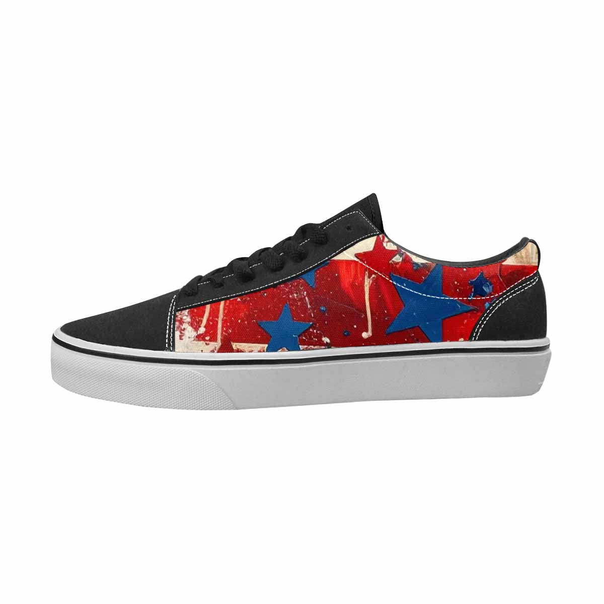MEN'S Patriotic Canvas Unique Print Kaleidoscope Shoes