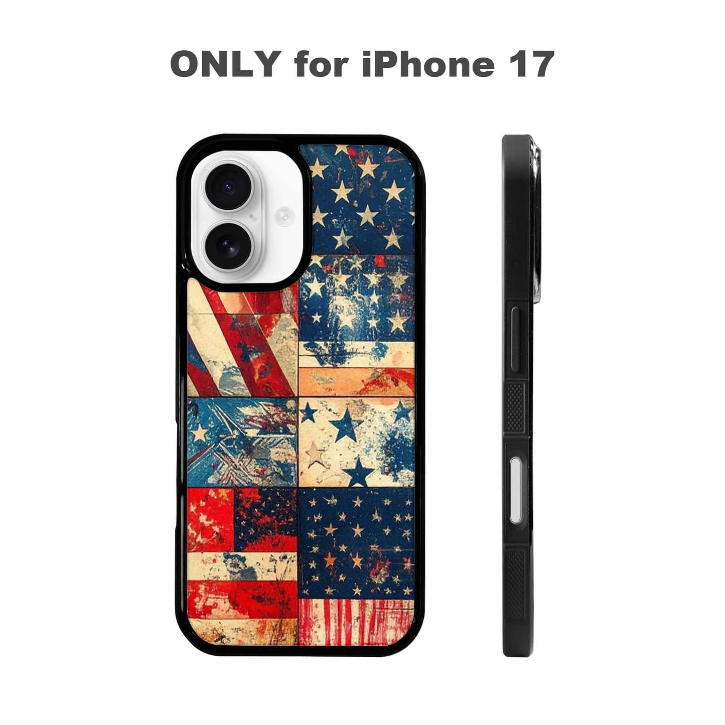 iPhone 17 Case — Small American Flag Stars Galaxy Space, Custom Made Phone Cover