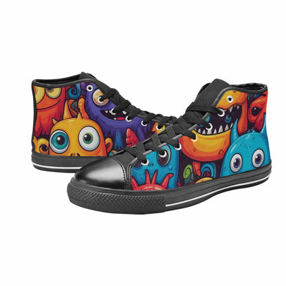 MEN'S Cartoon Monster Character High Top Canvas Vivid Custom Shoes