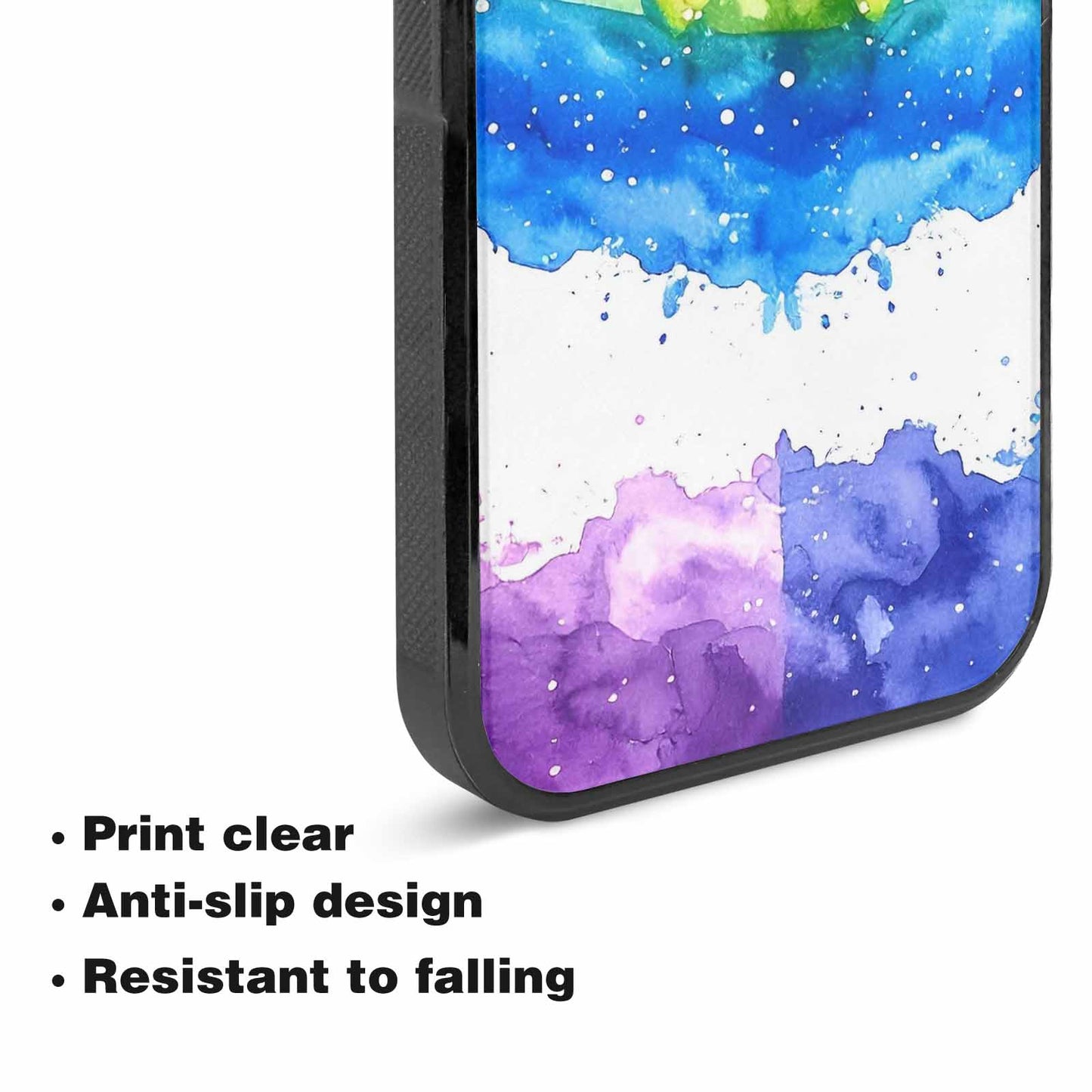 iPhone 15 Plus Case — Watercolor Splash Abstract Pattern Seamless Repeat, Customized Protective Case