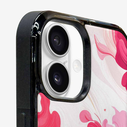 iPhone 16 Case — Marble Floral Custom Personalized Phone Cover, Custom Art Phone Cover