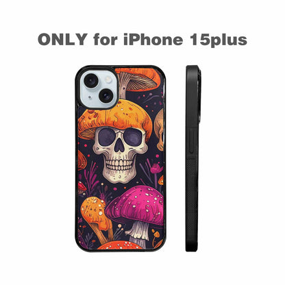 iPhone 15 Plus Case — Mushroom Skulls Custom, Unique Phone Case Design