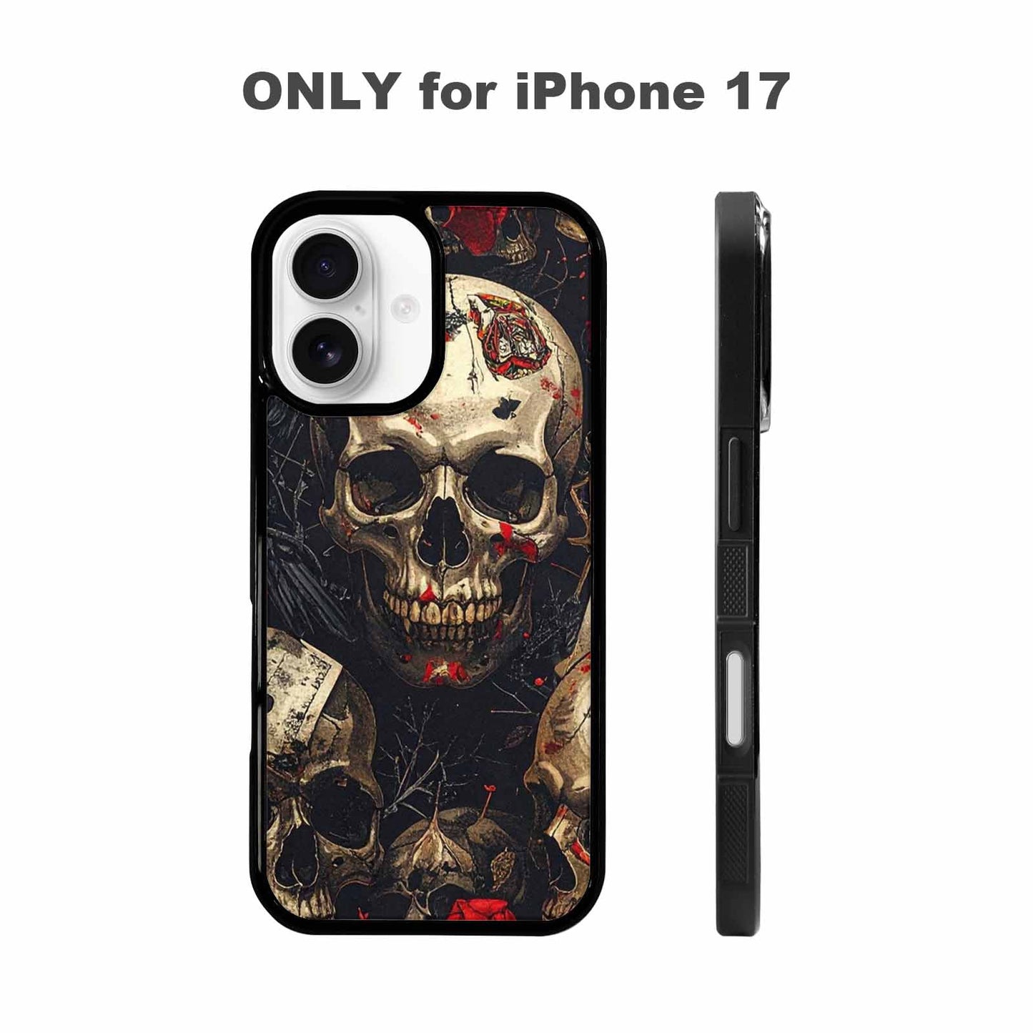 iPhone 17 Case — Skull Dark Art Gothic Print Gothic, Custom Print Case Cover