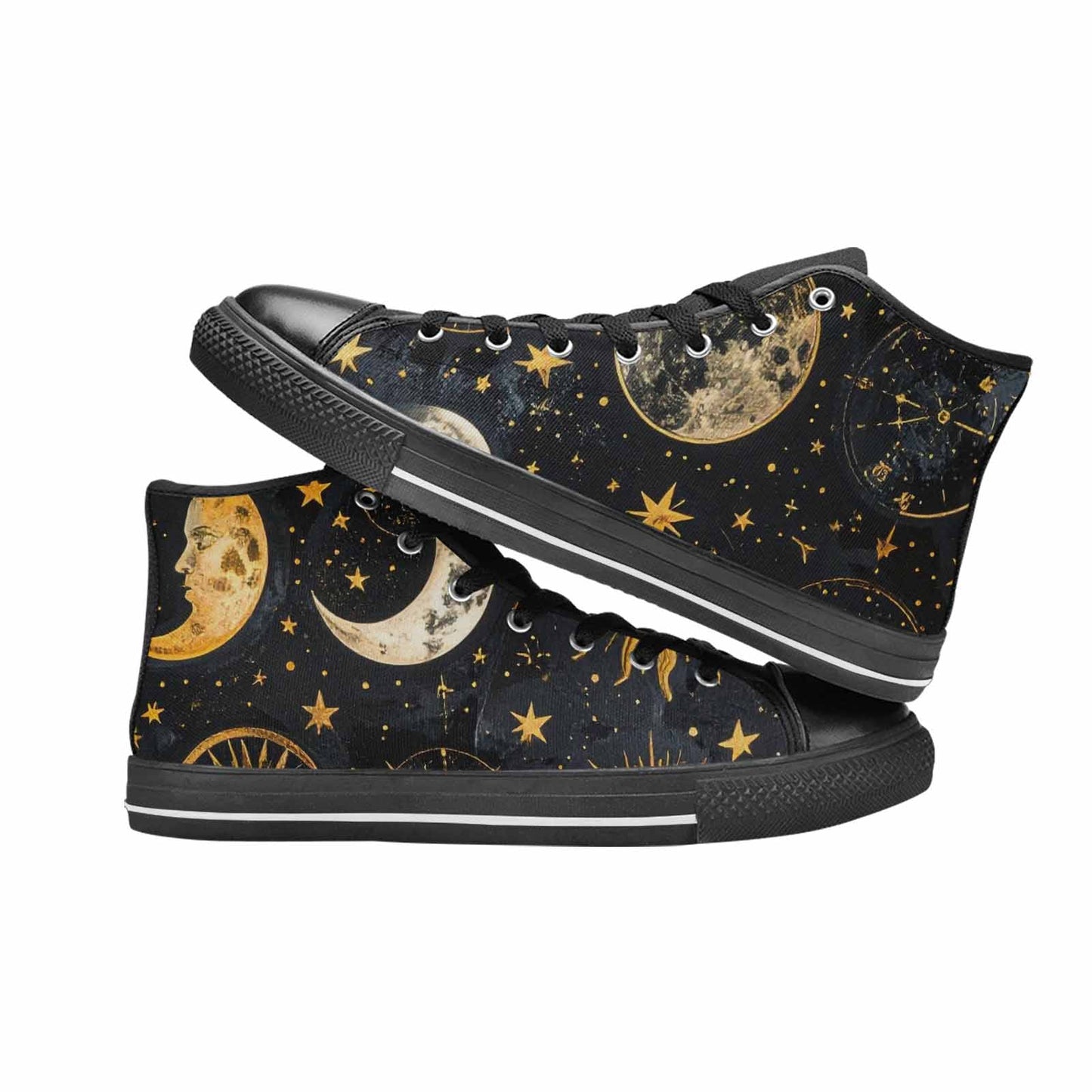 MEN'S Zodiac Constellation Star High Top Canvas Grunge Shoes