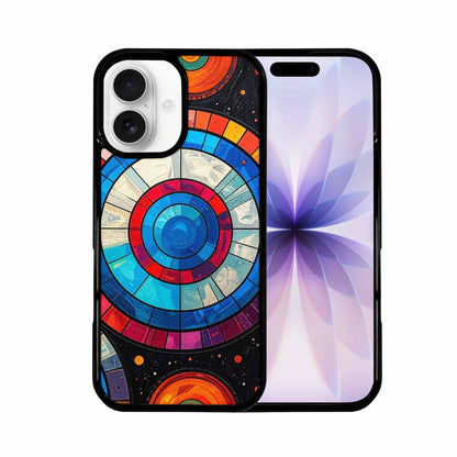 iPhone 17 Case — Iridescent Fantasy Sun Original Art, Custom Designed Case Cover