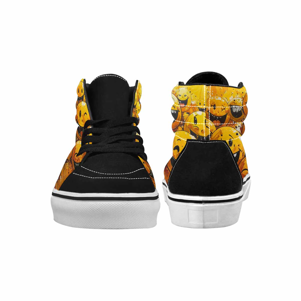 MEN'S Melting Moon Smiley  High Top Canvas Dreamlike Shoes