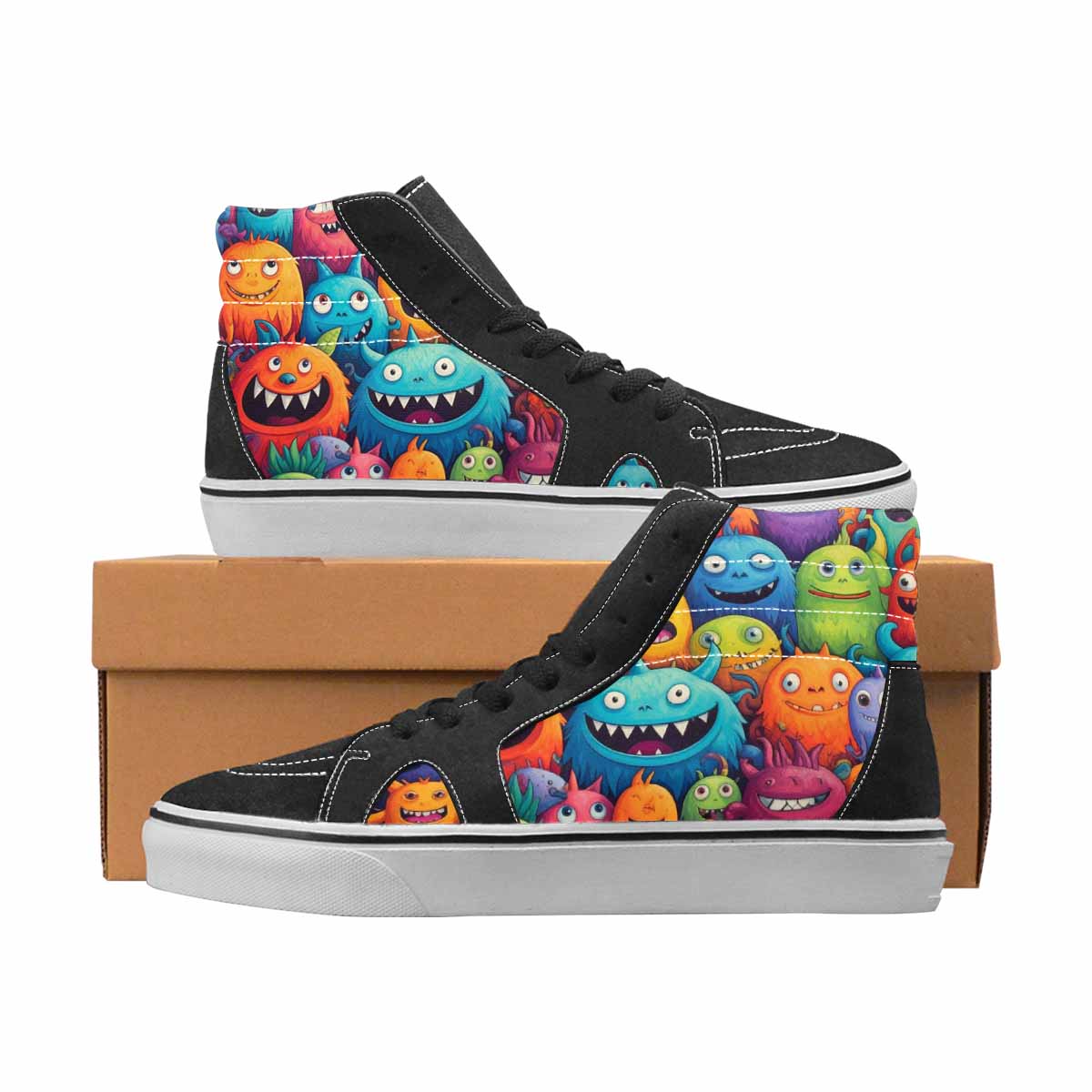 WOMEN'S Monsters High Top Canvas Personalized Y2K Original Art Sneakers