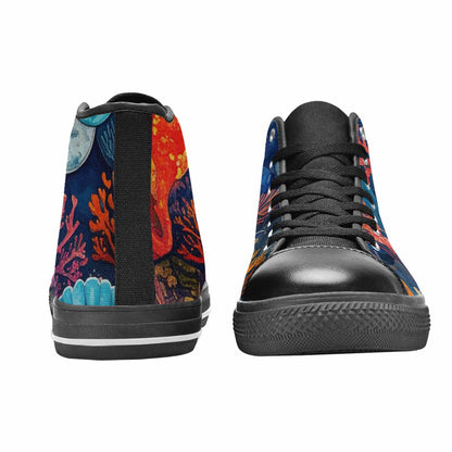MEN'S Fish Scale Coral High Top Canvas Y2K Sneakers