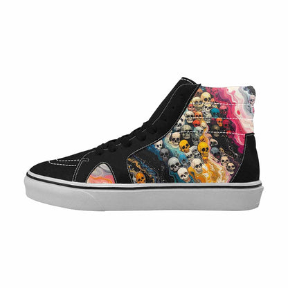 MEN'S Skulls  Marble Skulls High Top Canvas Dreamlike Custom Shoes